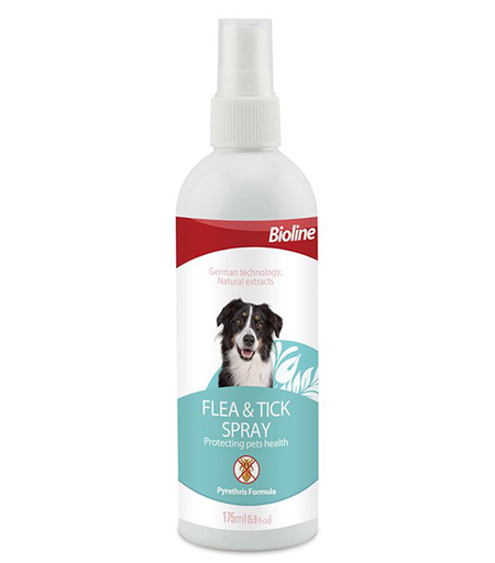 [6970117120455] Bioline Flea & Tick Spray for Dogs 175ml