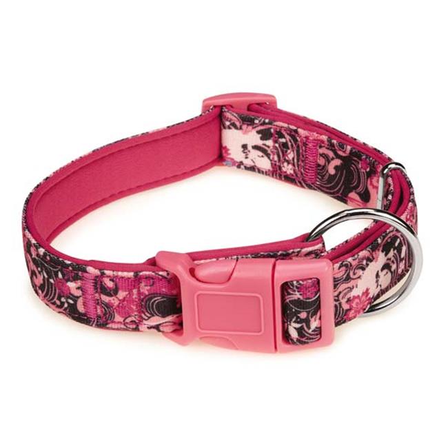 Casual Canine Neoprene Collar 18-26 In Pink Aztec