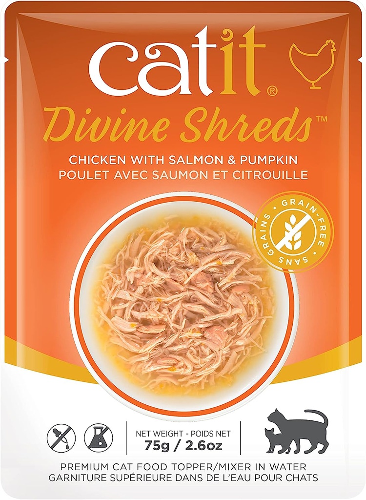 Hagen Catit Devine Shreds Chicken with Salmon and Pumpkin 75g For Cat