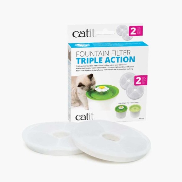 Hagen Catit Flower Fountain Filters Triple Action - 2 Pack