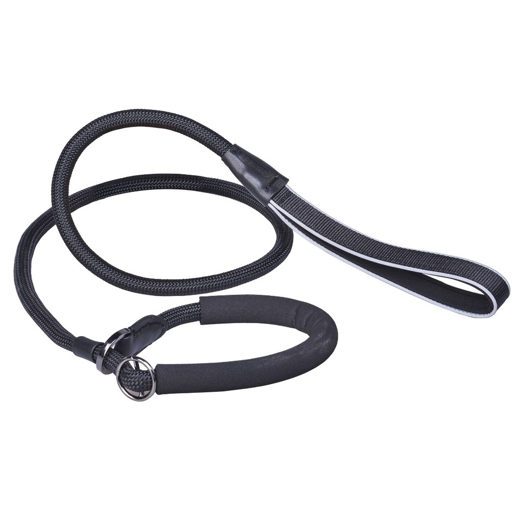 Dogness Braided Nylon Collar & Leash-Black XS/S .85cmx152cm
