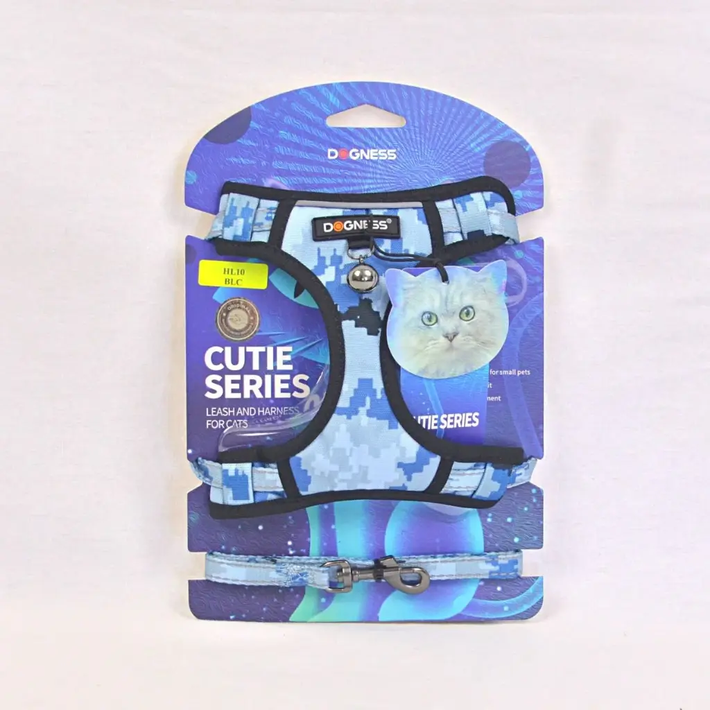 Dogness Harness For Cats and Small Dogs 16cm-25cm 12lbs-5kg Camo Blue