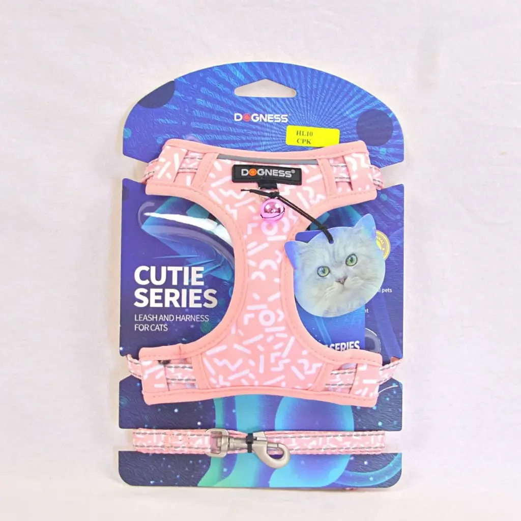 Dogness Harness For Cats and Small Dogs 16cm-25cm 12lbs-5kg Pink