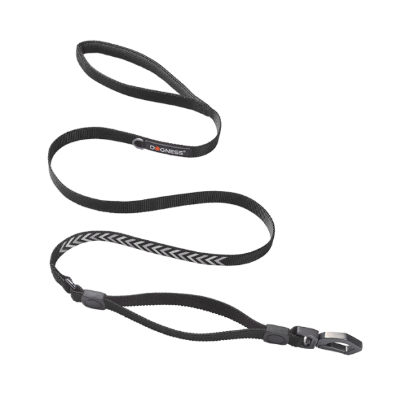 Dogness Reflective Leash L 2x152cm Black