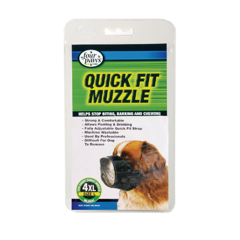 Four Paws Quick Fit Dog Muzzle, Size 4, X-Large