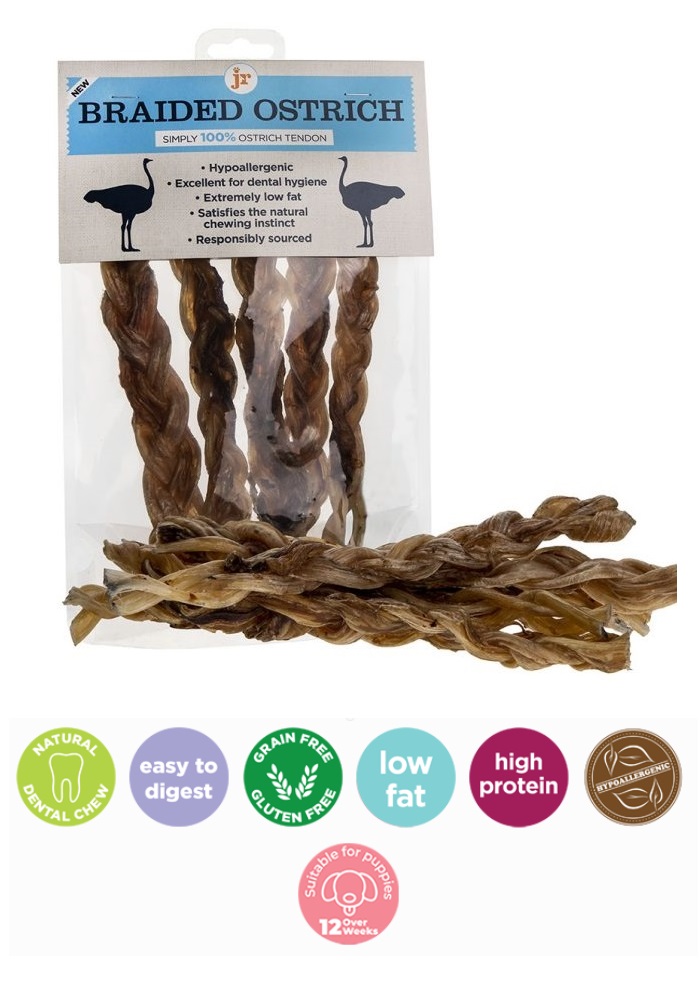 JR Braided Ostrich Stick 9cm 5PK