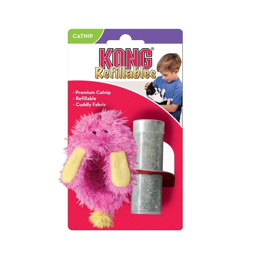 [035585124018] Kong Refillable Catnip Fuzzy Slipper