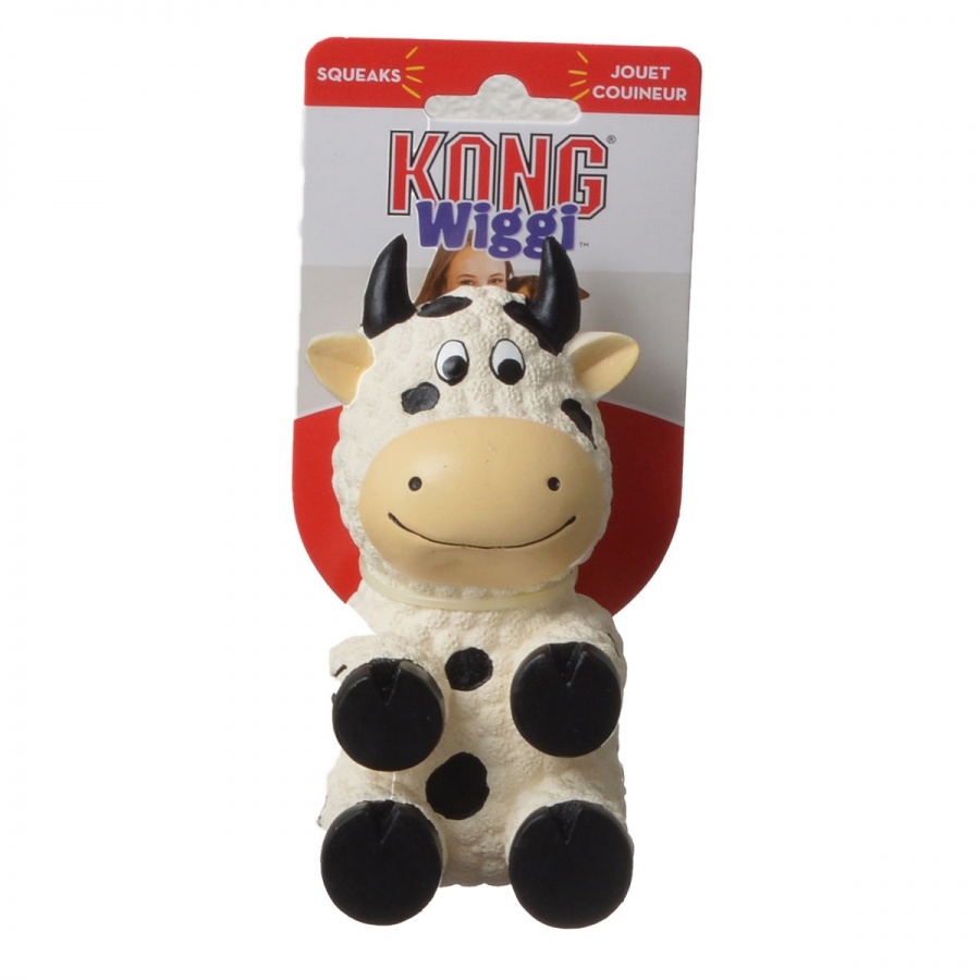 Kong Wiggi Cow Dog Toy - Small