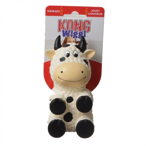 [035585448053] Kong Wiggi Cow Dog Toy - Small