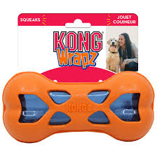 [035585008332] Kong Wrapz Bone Squeaks - Small
