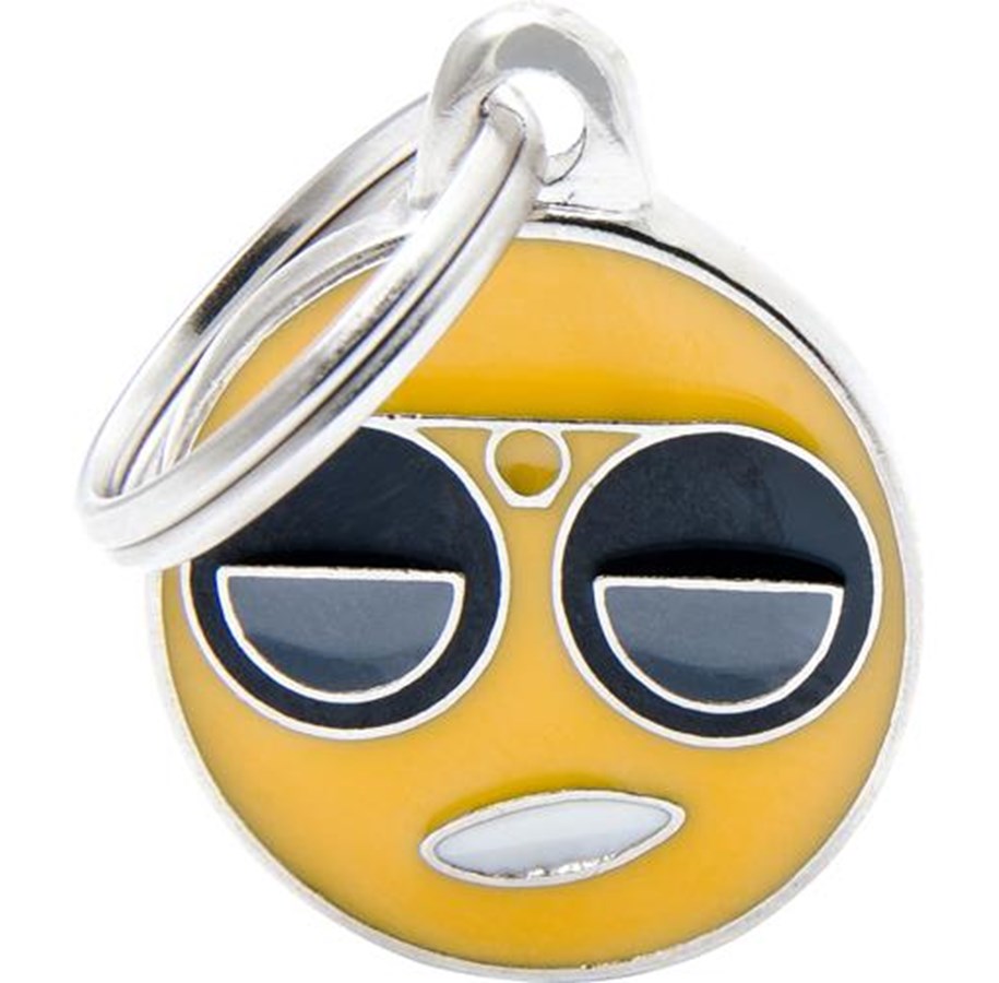 My Family Charms ID Tag - Emoticon Cool