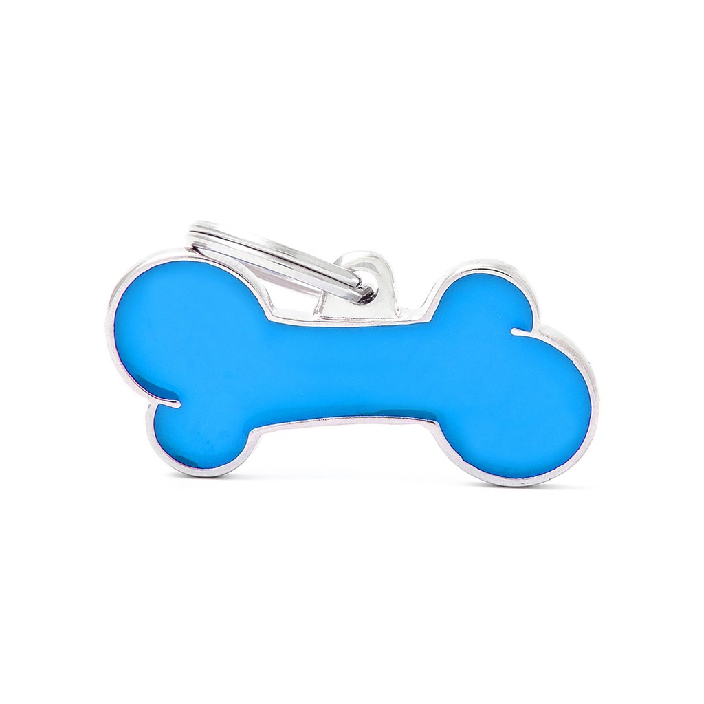 [8055960251940] My Family Classic  ID Tag - Big Light Blue Bone