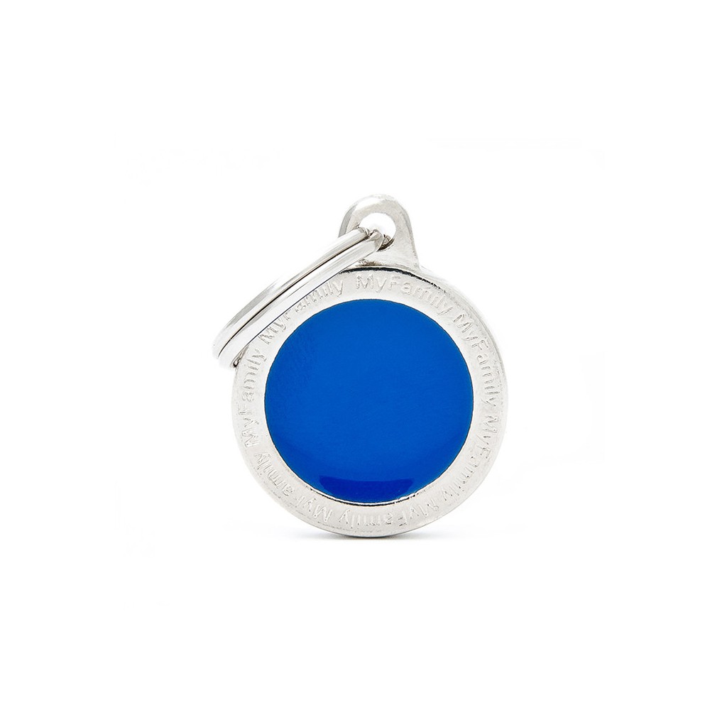 My Family Classic ID Tag - Blue Small Circle