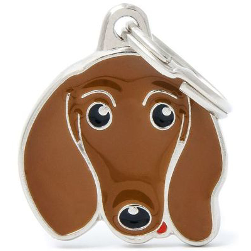 My Family Friends ID Tag - Dachshund Brown