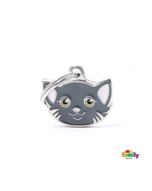 My Family Friends ID Tag - Grey European Shorthair
