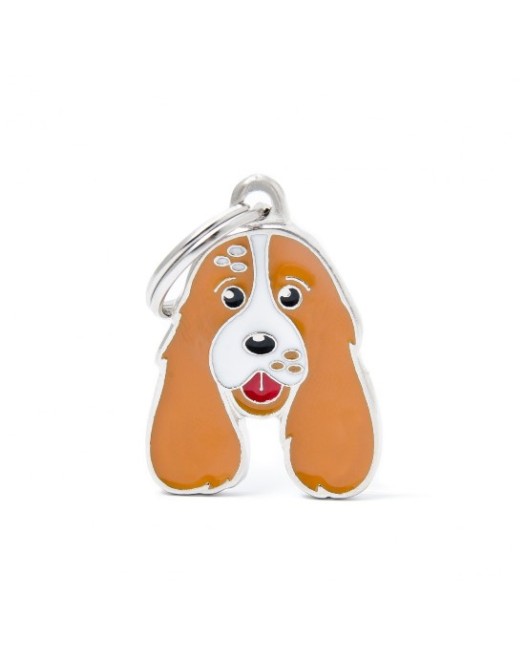 بطاقة تعريف عائلتي للأصدقاء - كوكر برتقالي وأبيض