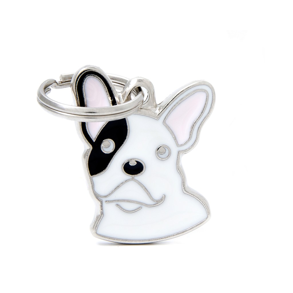 [8055960250370] My Family Friends ID Tag - White French Bulldog