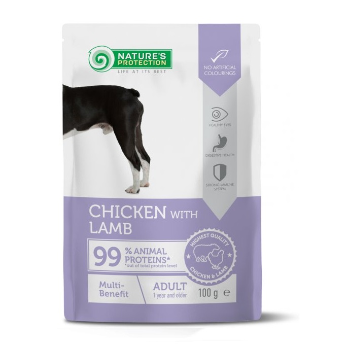 Nature's Protection Pouch – Dog – Multi Benefit Chicken & Lamb – 100g 