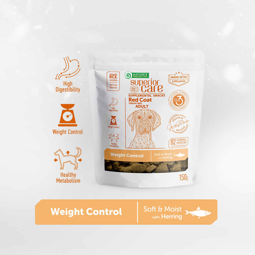 Nature's Protection Supplemental Snacks – Dog – Red Coat Adult Weight Control – 150g 