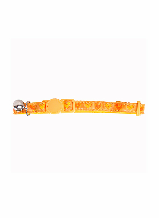 Pawise Cat Collar - Heart, Yellow