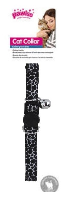 Pawise Cat Collar Black & White, Marbling