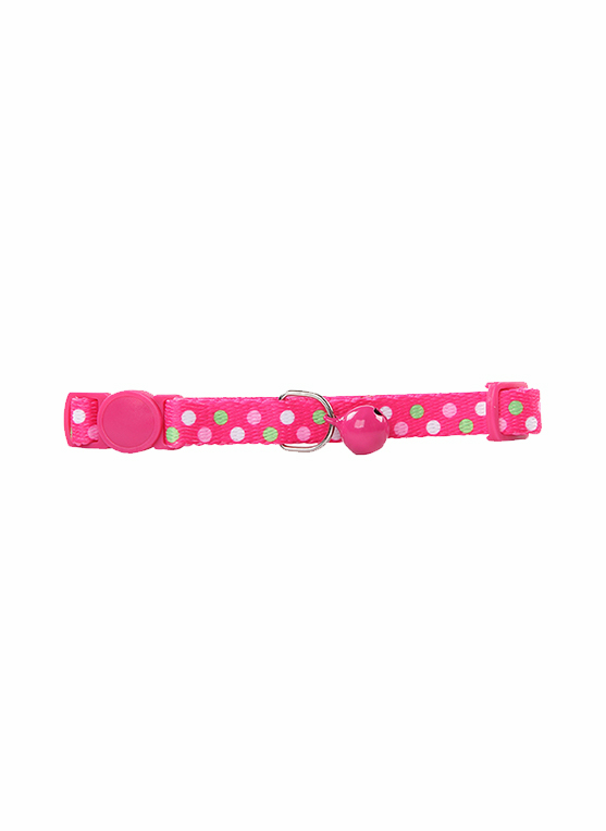 [8886467580130] Pawise Cat Collar-Polka Dots, Pink
