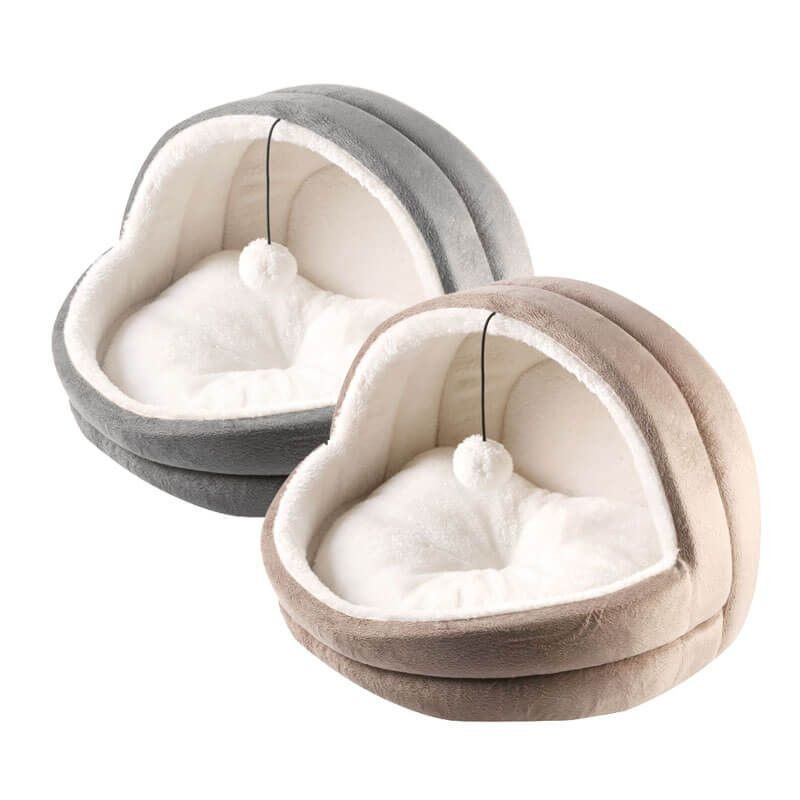 Pawise Cat Igloo Bed Brown