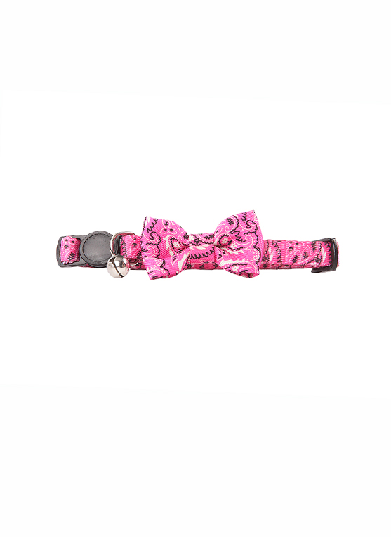Pawise Cat collar w/Bowknot Pink