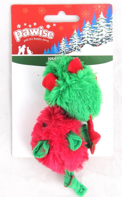 Pawise Christmas Soft Mice 2 pk