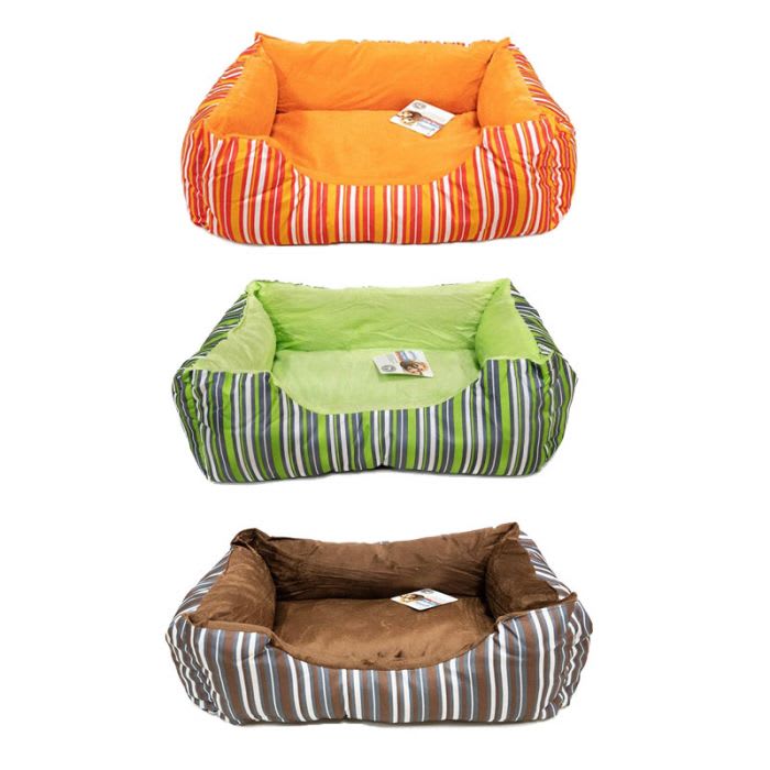 Pawise Dog Bed Cuddler -Orange Stripe