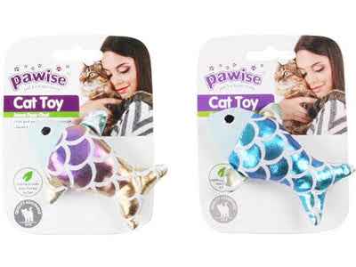 Pawise Fish Cat Toy with Catnip