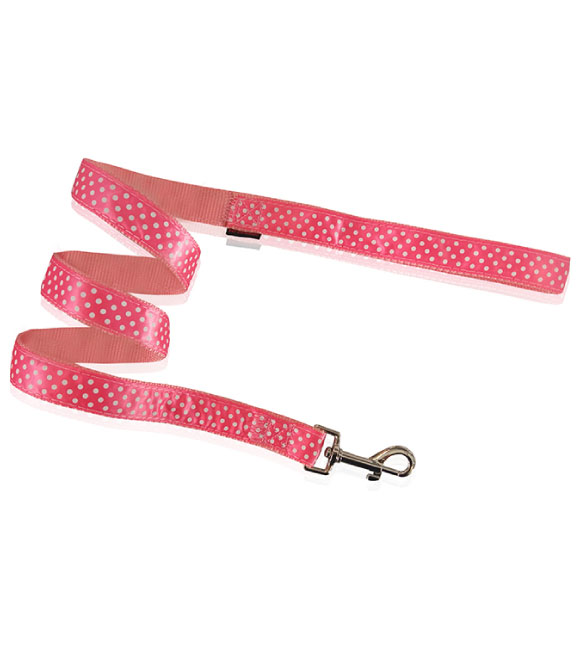 Pet Interest Dog Leash Dots Pink S 1.5X120cm
