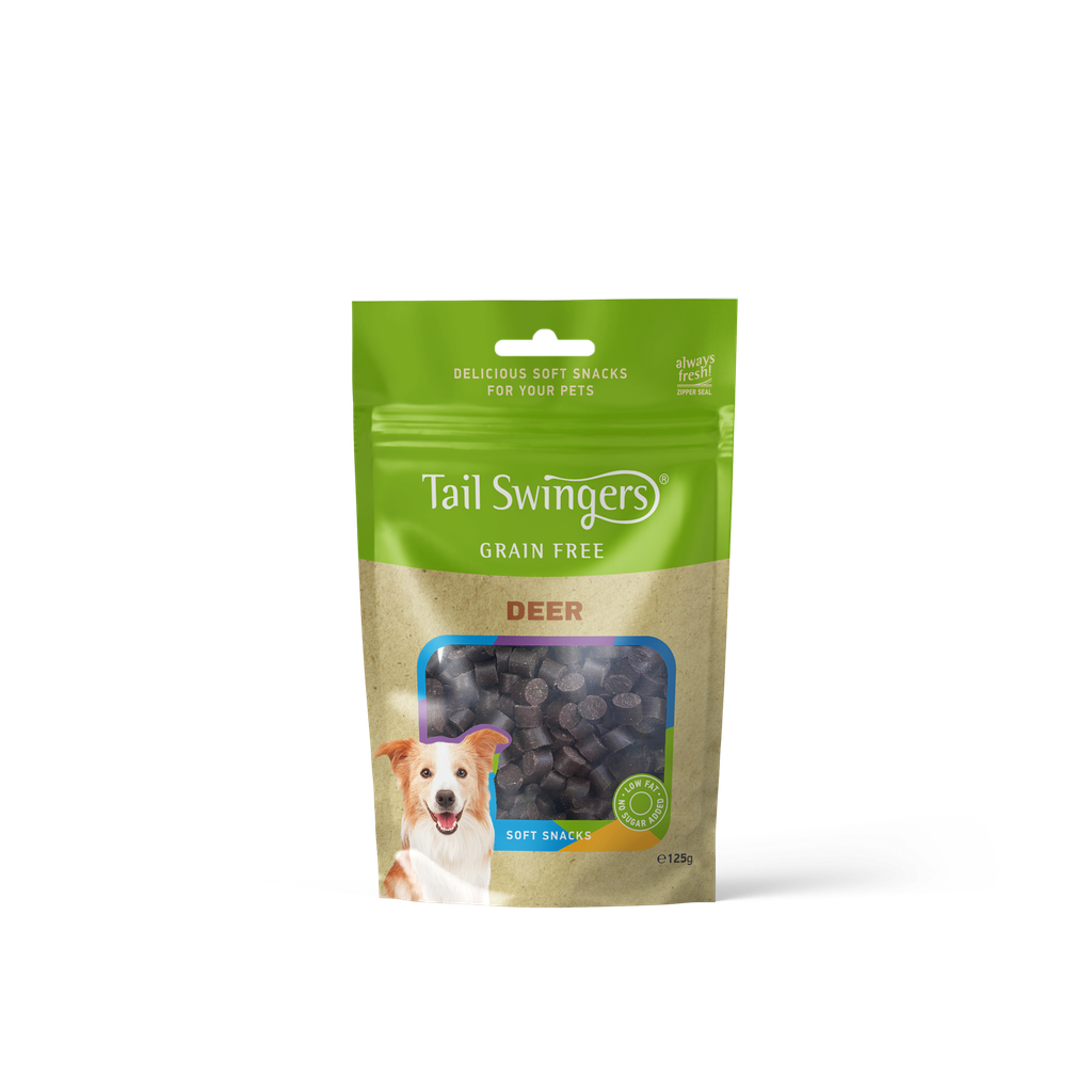 Pet Interest Tail Swingers Grain Free Deer Snacks 125g 