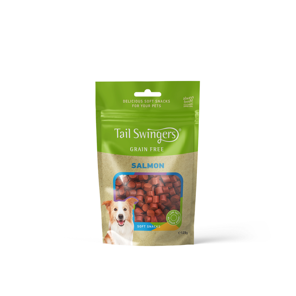 Pet Interest Tail Swingers Grain Free Salmon Snacks 125g
