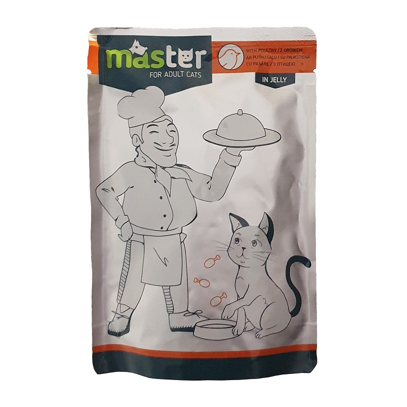 Pet Interest Master Cat Pouch Poultry Meat in Jelly 80g