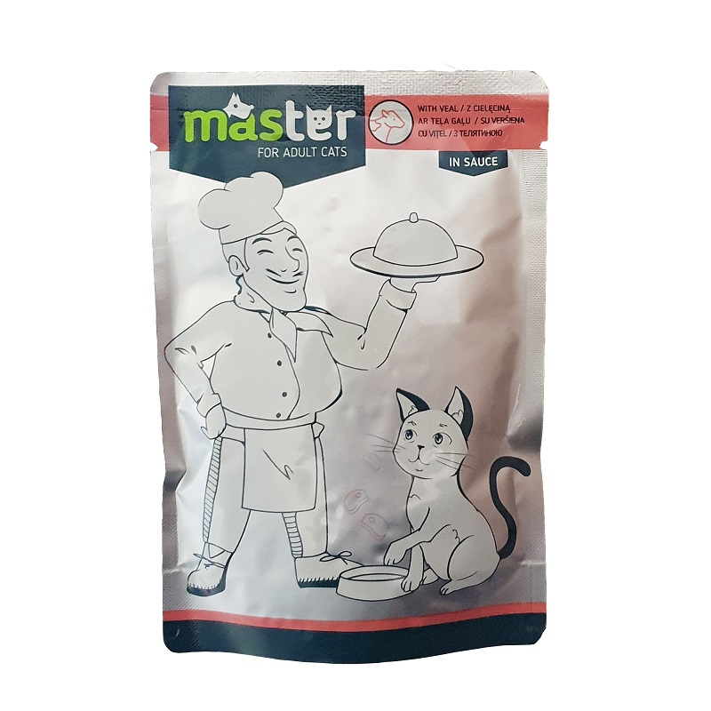 Pet Interest Master Cat Pouch Veal Meat in Sauce 80g