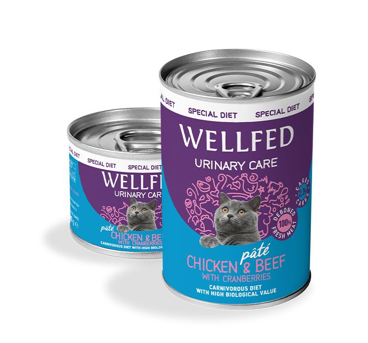 Pet Interest Wellfed Sterilized Chicken and Beef Urinary Care Canned Paté