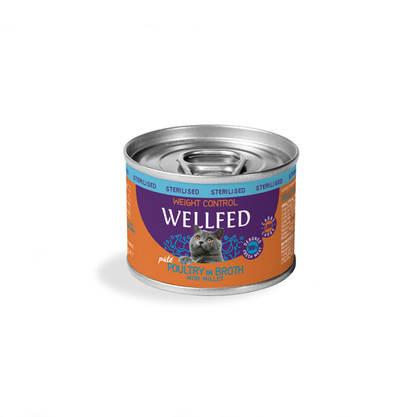 Pet Interest Wellfed Sterilized Poultry in Broth with Millet Weight Control Canned Canned Paté
