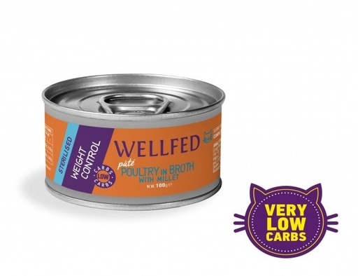 [5206819147515] Pet Interest Wellfed Sterilized Poultry in Broth with Millet Weight Control Canned Canned Paté (100 gm)