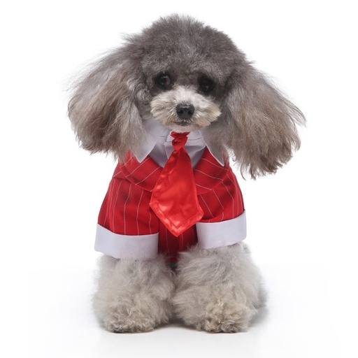 [6083174350601] Pets.Love.Earth Coat Red Tuxedo (Large)