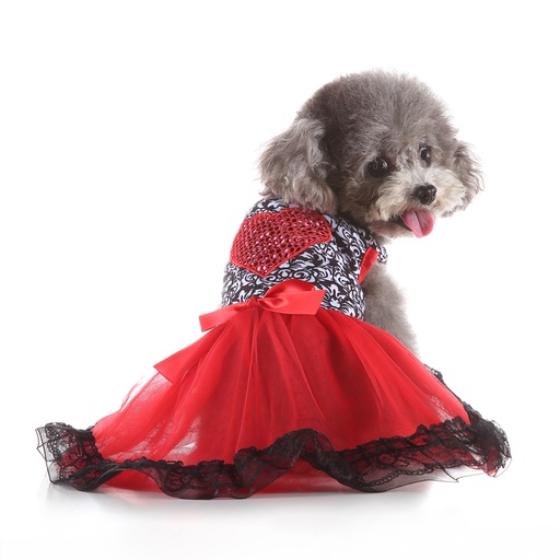 [6083174350793] Pets.Love.Earth Cocktail Dress Red (Large)