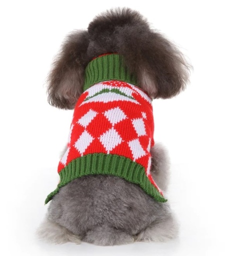 [6083174300439] Pets.Love.Earth Colorful Elk Sweater (Large)