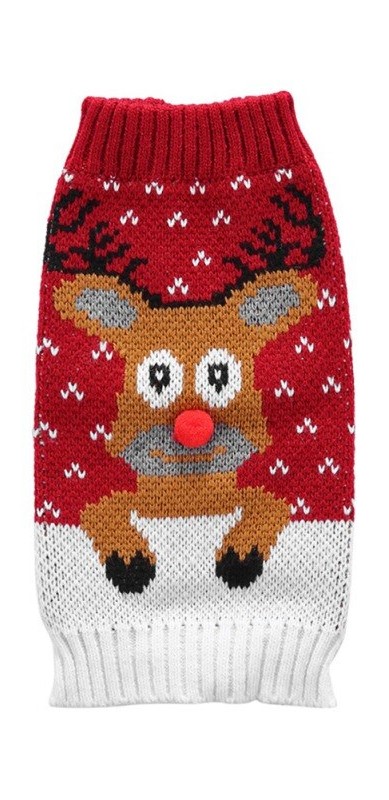 Pets.Love.Earth Cute Deer Sweater - Red