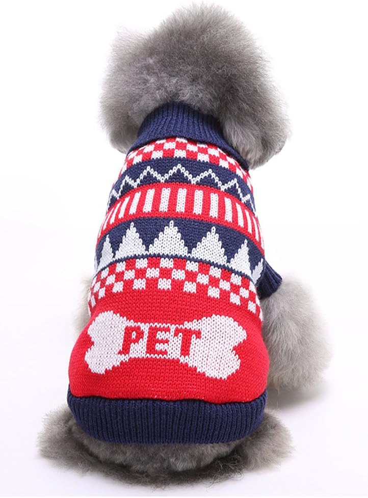 Pets.Love.Earth Letter Pet Sweater Blue