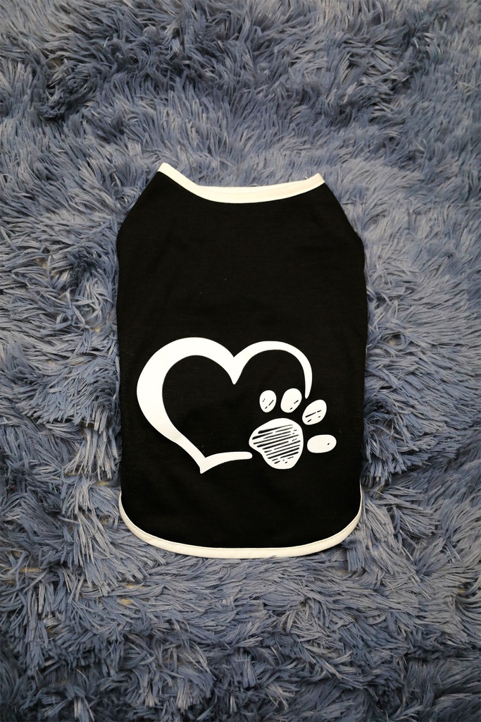 Pets.Love.Earth Love Paw Vest Black