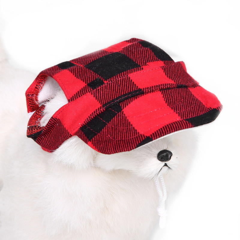 Pets.Love.Earth Red Plaid Pet Hat