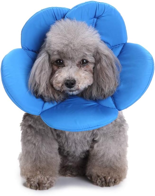 Pets.Love.Earth Soft E-Collar - Flower Blue