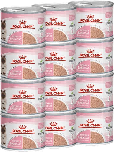 Royal Canin Feline Can for Mother & Baby Cat Ultra Soft Mousse, 195g (12 Can)