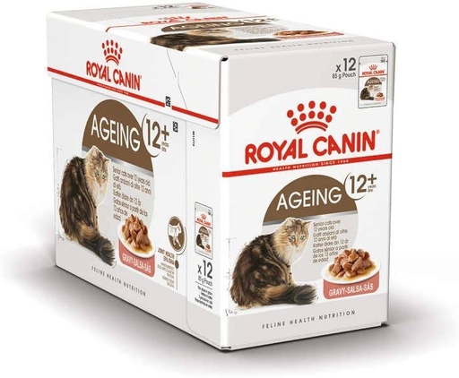 [9003579310175] Royal Canin Feline Pouch Ageing 12+ Gravy Formula for Senior Cat – 85g (12 Pouch)