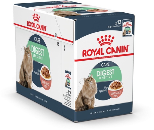 [9003579309568] Royal Canin Feline Pouch Digest Sensitive Gravy Formula For Adult Cat – 85g (12 Pouch)